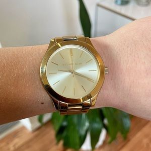 Unisex Slim Runway Gold tone Stainless Steel Watch 42mm
